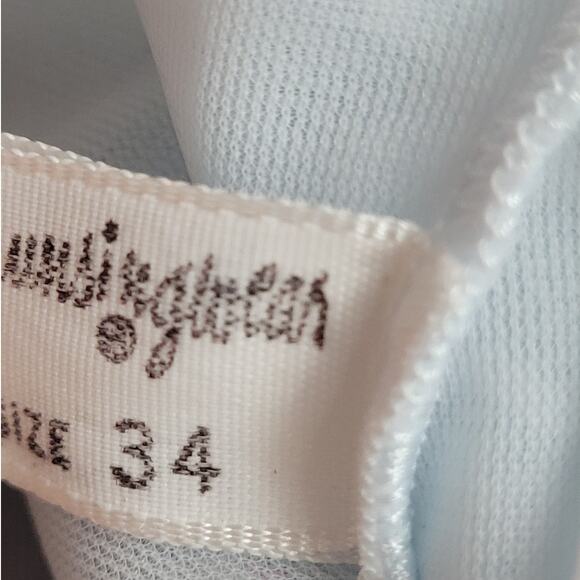 Vintage Powder Blue Satin Pleated Slip Dress Munsingwear Lace Trim Romance‎ - Picture 10 of 14